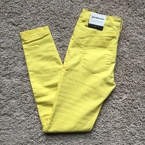 Brand new lemon yellow skinny  jeans